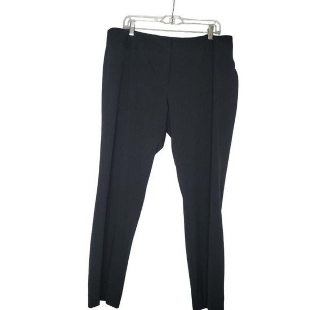 Emaline Women 16P Blk Slim Fit Dress Pants Preppy Classic Work Minimalist Office - Picture 4 of 10
